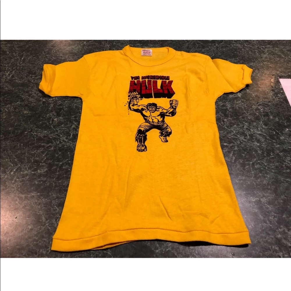 Vintage 70’s Incredible Hulk Yellow Toddler Tee